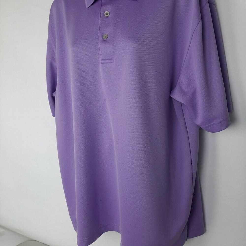 Pga Golf Purple  Collared Golf ‎ Shirt  L